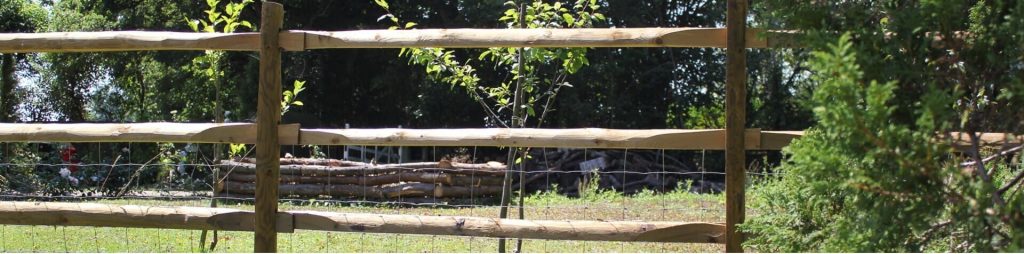 Timber Post and Rail Fencing Boundary